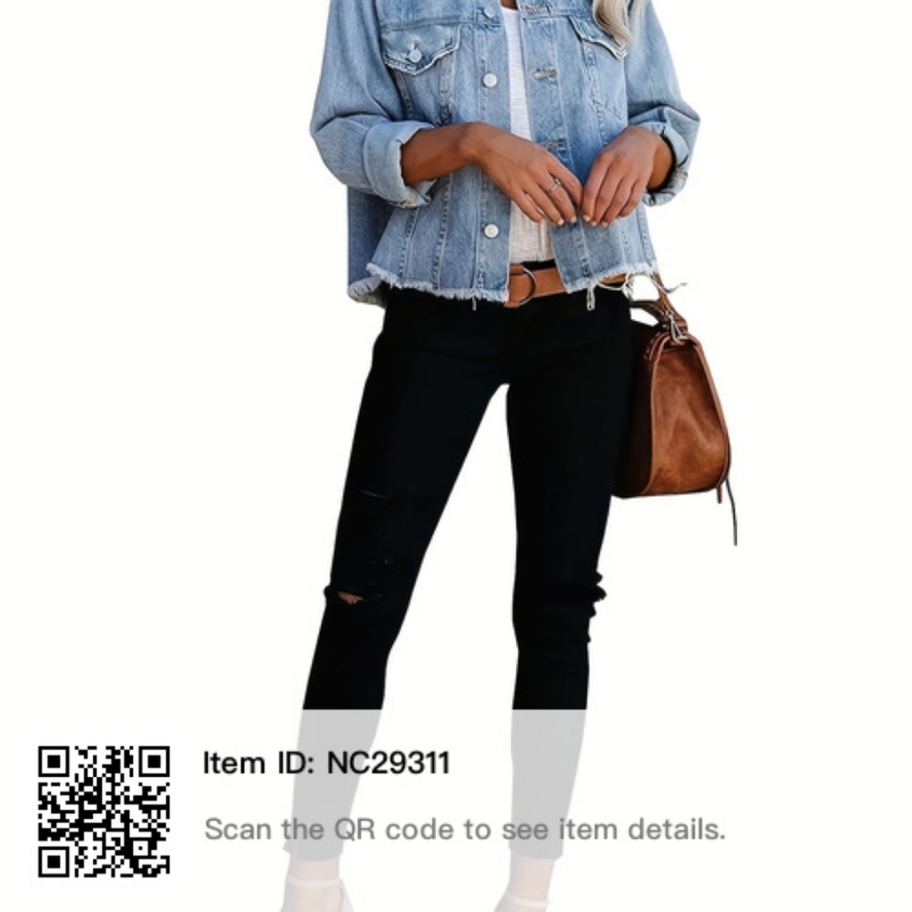 Raw Hem Denim Jacket